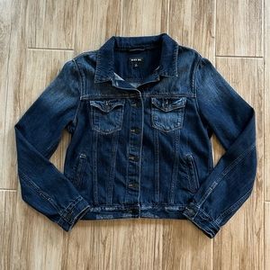 Miss Me dark blue denim trucker jacket Size S EUC